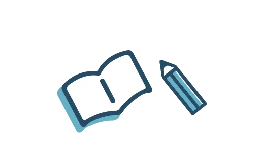ノートと鉛筆のイラスト